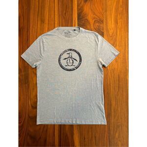 Original Penguin Men's Gray Super Soft Short Sleeve Penguin T-Shirt Size Medium